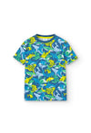 Conjunto Playera M/C Algodon Estampadacon Bermuda Gabardina Niño Boboli  M528195