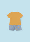 Conjunto Playera M/C Short Bordado Color Maiz Bebe Niño Mayoral M1208 MAYORAL