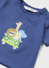 Conjunto Playera M/C Short Cuadros Azul Bebe Niño Mayoral M1223 MAYORAL