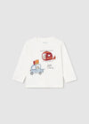 Playera M/L Play "Hurry Up" Nata Mayoral M2038 Bebe Niño MAYORAL