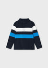 Polo M/L Color Block Blue Black Mayoral M4103 MAYORAL