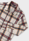 Camisa M/L Cuadros Color Tinto Mayoral M7110 Junior Niño MAYORAL