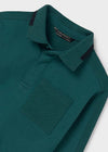 Polo M/L Contrastes Pique Verde Mayoral M7105 MAYORAL