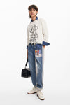 Pantalon Mezclilla Jogger, Denim Medium Wash, Dama Desigual DESIGUAL