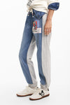 Pantalon Mezclilla Jogger, Denim Medium Wash, Dama Desigual DESIGUAL