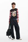 Blusa M/L Patchmickey, Negro,  M24Wwtka2 Dama Desigual DESIGUAL