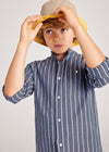 Camisa M/L Cuello Mao Marino Junior Niño Mayoral M6141 MAYORAL