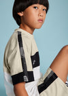 Conjunto Punto Cintas Print Beige Junior Niño Mayoral M6682 MAYORAL