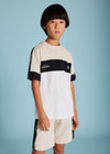 Conjunto Punto Cintas Print Beige Junior Niño Mayoral M6682 MAYORAL