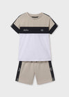 Conjunto Punto Cintas Print Beige Junior Niño Mayoral M6682 MAYORAL