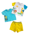 Conjunto 2 Playeras M/C Con Short Algodon Bebe Niño Amarillo Mayoral M1002