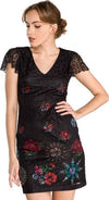 Vestido Encaje Silvanna Desigual Negro Dama M18WWVW47