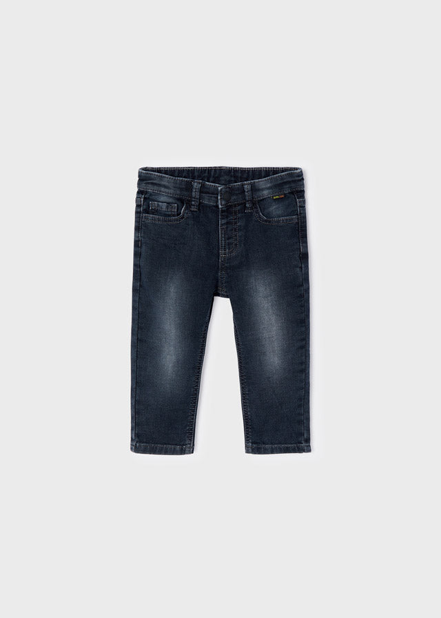 Deux par Deux - Pantalones de mezclilla para niño (tallas 18 M-12), color  negro