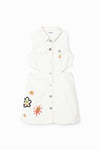 Vestido Mezclilla Strech Flowers Blanco Niña Desigual 23Sgvd02 DESIGUAL