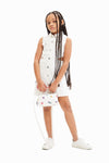 Vestido Mezclilla Strech Flowers Blanco Niña Desigual 23Sgvd02 DESIGUAL