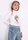 Blusa Semi Cuello M/L Estampado Crd-Blue Bell Niña Mayoral M4001 MAYORAL