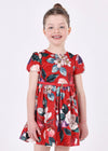 Vestido Estampado Rojo Niña Mayoral M4914 MAYORAL