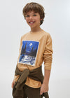 Playera M/L "Mountains" Camel Junior Niño Mayoral M7070 MAYORAL