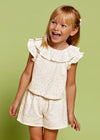 Conjunto Short Puff Foil Beige Niña Mayoral M3258 MAYORAL