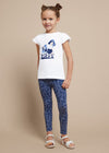 Conjunto Blusa M/C 2 Leggings Largos  Azul Niña Mayoral M3708 MAYORAL