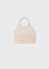 Top Calado Beige Cuello Halter Junior Niña Mayoral M6025 MAYORAL