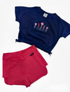 Conjunto Blusa M/C Shorts Resorte Niña Boboli M406066